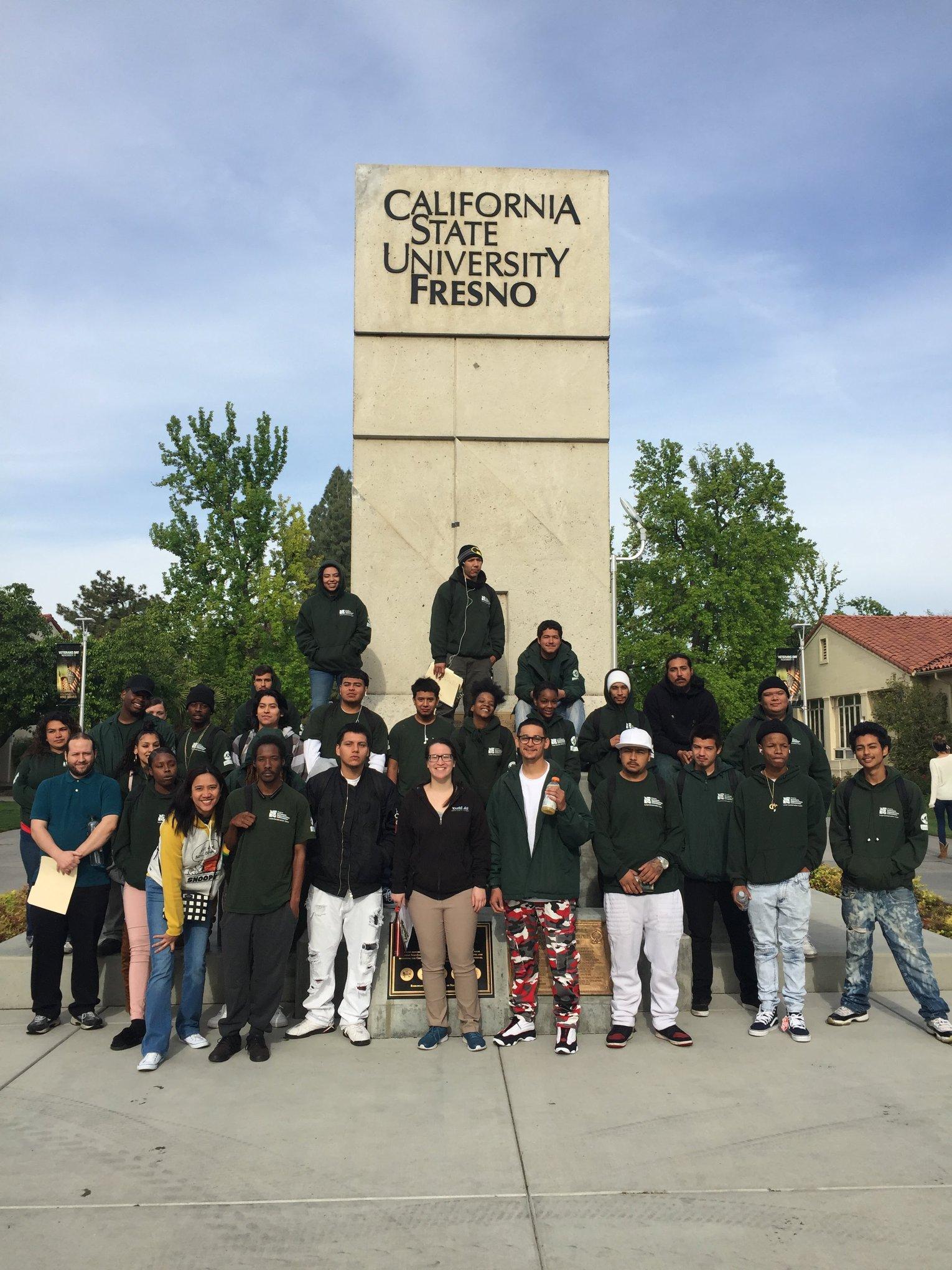YouthBuild students visit Cal State Fresno