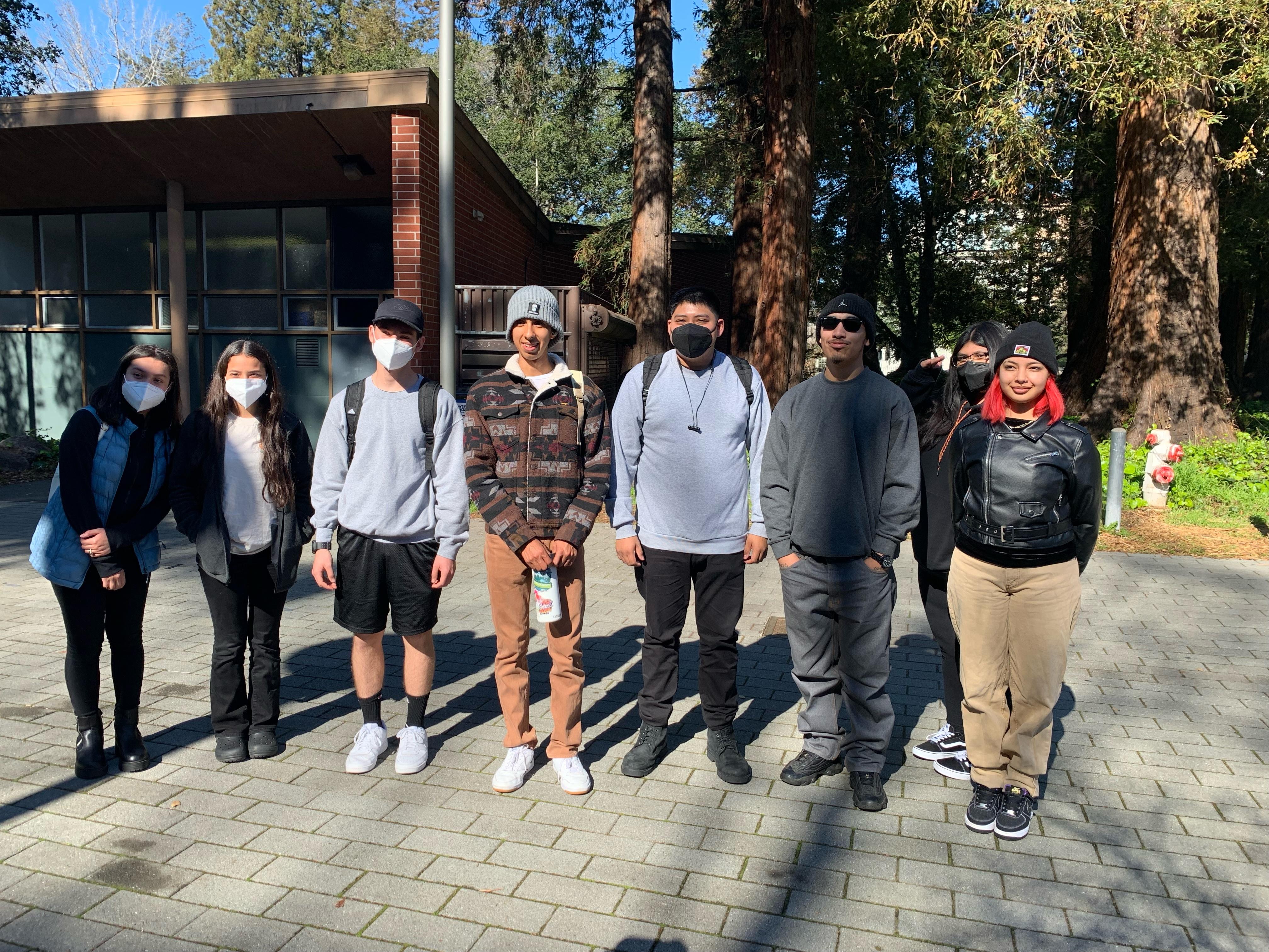 Students pose at UC Berkeley